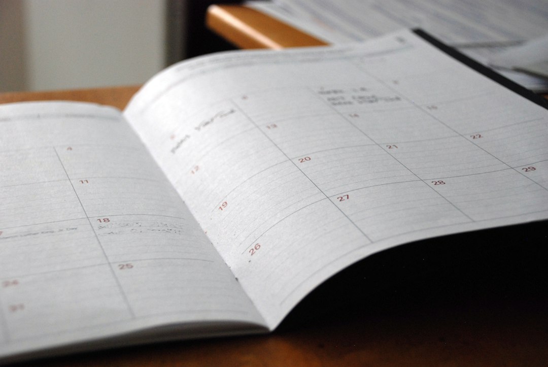 Annual 12-month travel agency promotional calendar and wave season marketing planner