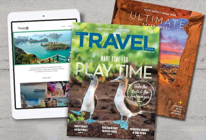 Travel Advisor Pro co-branded luxury travel magazines, The Travel Magazine, and Ultimate Experiences for independent agencies